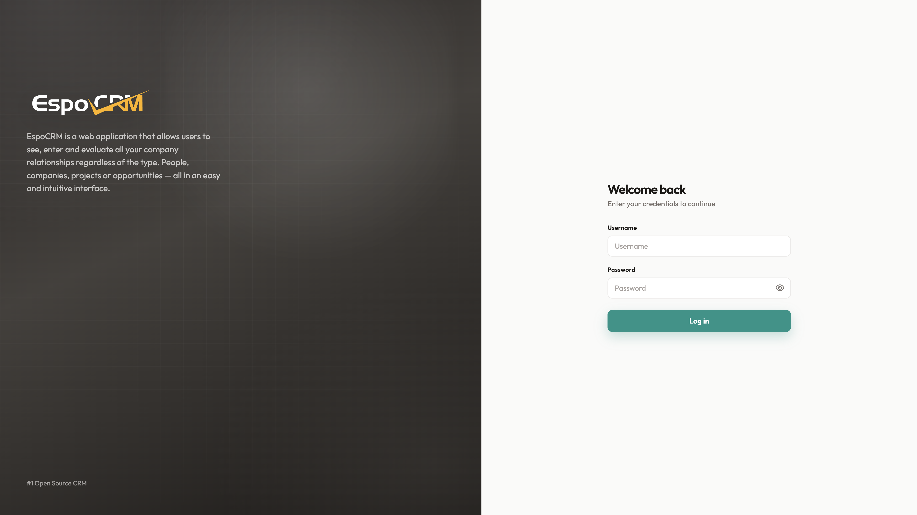 Aether — login screen, light mode